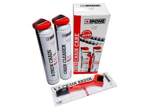 product image for Ipone Chain Care Pack - Road 750ml Cleaner/Lube/Brush Chain Care Pack